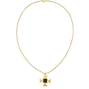 14K Gold Plated Brass Pendant Necklace NEW